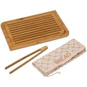 5five - planche à découper pain avec accessoires bambou 40x27cm
