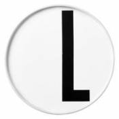 Assiette A-Z / Porcelaine - Lettre L - Ø 20 cm - Design Letters blanc en céramique