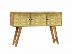 Buffet bahut armoire console meuble de rangement bois de manguier massif 120 cm helloshop26 4402176