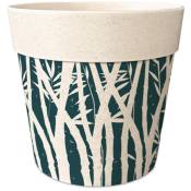 Cache-pot en bambou motif tropical 8 cm
