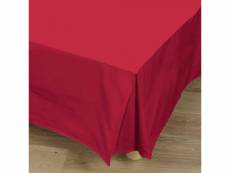 Cache-sommier rouge 100% coton 160x200 cm - tradilinge