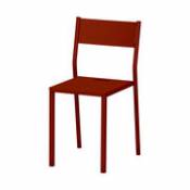 Chaise empilable Take OUTDOOR / Aluminium - Matière Grise rouge en métal
