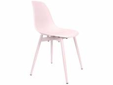 Chaise pour enfant pieds en métal lina rose