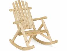 Costway fauteuil à bascule,chaise berçante d'extérieur pour jardin,65 x 96 x 98cm,naturel,mobilier pour jardin,plage,cour pour repos