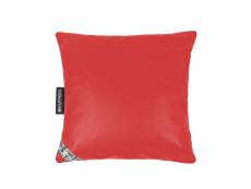 Coussin similicuir outdoor rouge happers 50x50 3855996