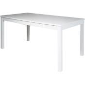 Dmora Table de salle à manger extensible, Table moderne avec rallonges, Console extensible, 160 / 243x90h76 cm, Couleur frêne blanc, avec emballage