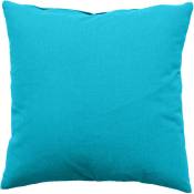 Enjoy Home - Coussin déhoussable 60 x 60 cm lola 100% coton coloris turquoise