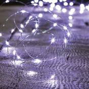 Fééric Lights And Christmas - Guirlande lumineuse intérieur 2m blanc froid 20 led à piles Feeric lights & christmas
