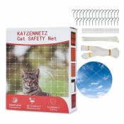 Filet de Protection pour Chat Filet pour chats Autres accessoires pour chats Filet de sécurité Filet de balcon odTransparent 3x8m - Transparent
