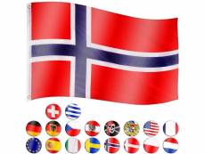 Flagmaster drapeau 120x80 cm, choix de 18 drapeaux, à accrocher - couleur : norvège