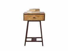Frem - table d'appoint bois métal vintage - couleur - bois massif 375940