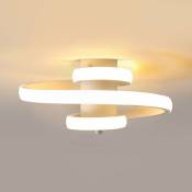 Goeco - Plafonnier led Moderne, 24W Lampe de Plafond en Aluminium et Acrylique, Créatif en Forme de Spirale Luminaire Plafonnier pour Salon Chambre