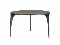 Gosta - table basse ronde en aluminium laqué noir
