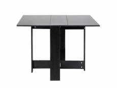 Hombuy la table pliante noire,fabriqué en panneau de particules de mélamine, épaisseur 15 mm