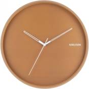 Horloge en métal hue marron