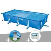 Intex - Kit piscine tubulaire rectangulaire 4,50 x 2,20 x 0,84 m + Filtration à cartouche + 6 cartouches de filtration