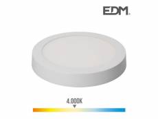 Led downlight surface 20w 1500 lumens 4000 l. Jour blanc edm E3-31590