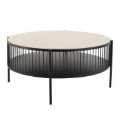 MACABANE THEODORE - Table basse ronde double plateau