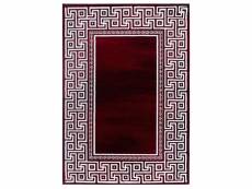 Maghreb - tapis à bordures en motifs baroque - rouge et blanc 200 x 290 cm PARMA2002909340RED
