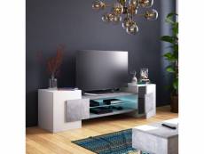 Meuble tv / meuble de salon - Gaelin - 160 cm - blanc