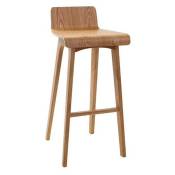 Miliboo - Chaise de bar scandinave en bois clair H75 cm baltik - Naturel