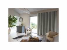 Rideau luxe baie vitrée occultant + isolant polaire l280 x h260 cm inuit gris clair 5168-gris