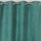 Rideau obscurcissant aspect laine chinée - Vert sapin - 140 x 250 cm