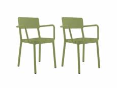 Set 2 fauteuil lisboa - resol - vert - fibre de verre,