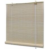 Store enrouleur bambou naturel 140 x 160 cm fenêtre rideau pare-vue volet roulant - Marron