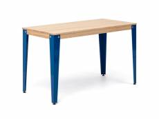 Table bureau lunds 140x60x75cm bleu-naturel. Box furniture CCVL6014075 AZ-NA