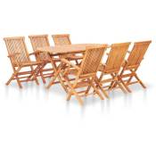 Table d'ensemble de restauration de jardin pliant + chaises en bois de qualité de qualité