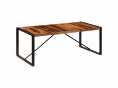 Table de salon salle à manger dîner design 200 cm bois de sesham solide helloshop26 0902225