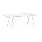 Table en acier blanche L200 cm Loop Stand - HAY
