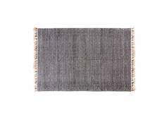 Tapis texas moderne, style kilim, 100% coton, noir, 200x140cm 8052773470230
