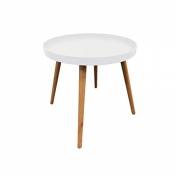 THE HOME DECO FACTORY HD3193 Table Plateau Ronde, MDF,