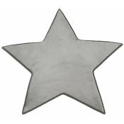 Thedecofactory - flanelle - Tapis forme étoile extra-doux gris 90x90 - Gris