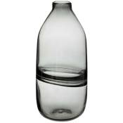 Vase plat Line verre gris H30cm Atmosphera créateur