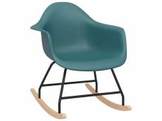 Vidaxl chaise à bascule turquoise pp