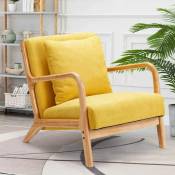 Yodolla - Chaise de style moderne pour le salon, Salon moderne médiéval lit lit confortable chaise longue, petit fauteuil pour la Chambre (jaune)