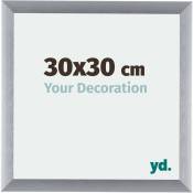 Your Decoration - 30x30 cm - Cadres Photos en Aluminium Avec acrylique - Anti-Reflet - Excellente Qualité - Argent Brossé - Cadre Decoration Murale