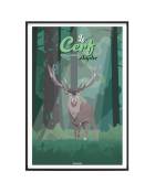 Affiche Animaux - Le Cerf élaphe 40 x 60 cm
