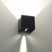 Applique murale noire LED design Cubic