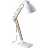 Aubry Gaspard - Lampe de bureau en métal blanc et
