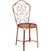 Biscottini - Chaise en fer forgé 97x40x45 cm Chaises à assise ronde Chaises en fer antique Chaises de jardin et terrasse vintage Extérieur