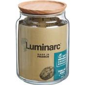 Bocal en verre couvercle bois 2 L - Pure Jar Wood - Luminarc Transparent