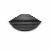 Caillebotis rond en bois composite - Noir - L.80.4 x l.80.4 cm