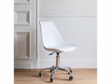 Chaise de bureau réglable en hauteur blanche anne