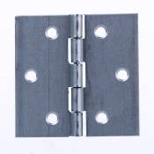 Charnière carrée en acier - nœud roulé simple feuille - 50 x 50 mm - Monin