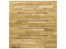 Dessus de table bois de chêne massif carré 23 mm