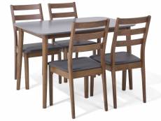 Ensemble de table et 4 chaises 118 x 77 cm modesto 82156